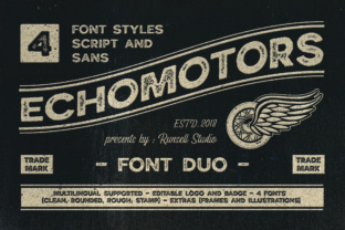 Echomotors Family: A Bold Display Typeface for Modern Web Design