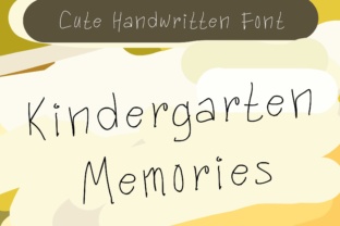 Kindergarten Memories: A Playful Handwritten Font for Campaign Design