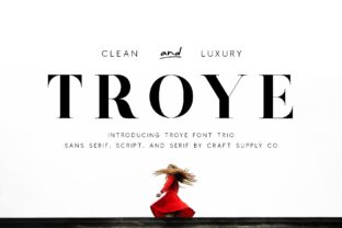 Troye Trio: A Modern Serif, Sans, and Script for Digital Branding
